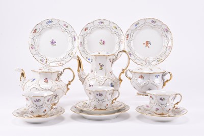 Lot 110 - A Meissen part cabaret tea and coffee service, 20th century