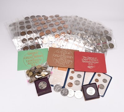 Lot 226 - A large collection of UK silver, cupro-nickel and bronze coinage comprising
