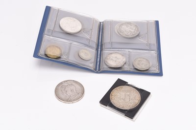 Lot 221 - A small assortment of UK and foreign silver, cupro-nickel and bronze coinage