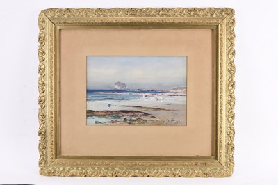Lot 141 - Thomas Swift Hutton (c.1860-1935) Bass Rock, Scotland from the beach