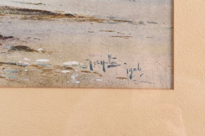 Lot 141 - Thomas Swift Hutton (c.1860-1935) Bass Rock, Scotland from the beach