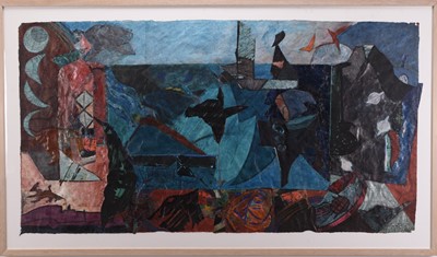 Lot 19 - Louise Sheridan (British Contemporary) Two Abstract Mixed Media Compositions