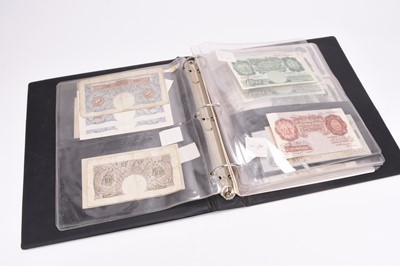 Lot 215 - A banknote album containing approximately 260 UK banknotes