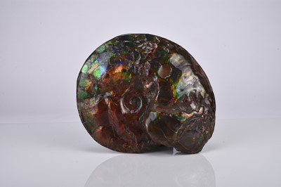 Lot 25 - A good iridescent ammonite specimen