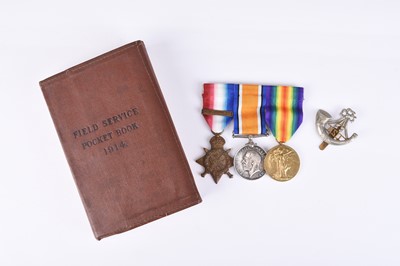 Lot 146 - LOCAL INTEREST - WW1 Medal trio to Pte. William Owen KSLI