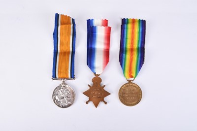 Lot 147 - LOCAL INTEREST - WW1 KIA Medal group with death plaque, Pte. Albert Jones KSLI