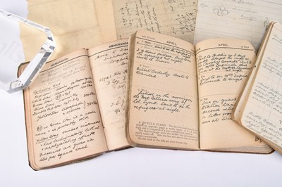 Lot 45 - Three small WW1 pocket diaries, Pioneer Lawrence Horton, Royal Engineers