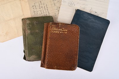 Lot 45 - Three small WW1 pocket diaries, Pioneer Lawrence Horton, Royal Engineers