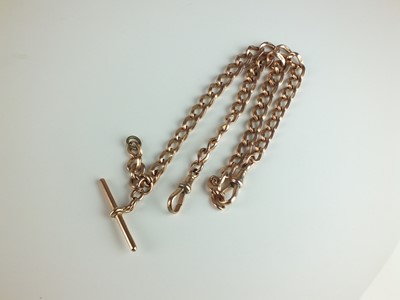 Lot 159 - A 9ct gold Albert watch chain