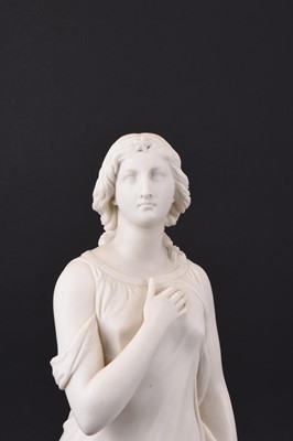 Lot 37 - A pair of Copeland parian figures of Maidenhood and Beatrice after Papworth