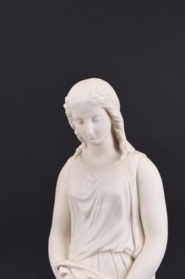 Lot 37 - A pair of Copeland parian figures of Maidenhood and Beatrice after Papworth