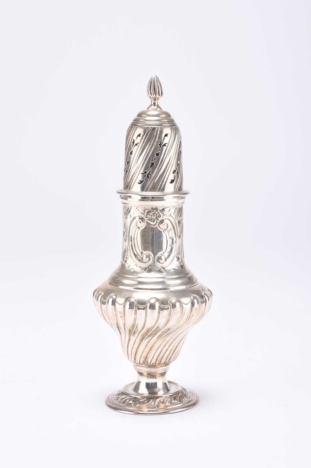Lot 23 - A late Victorian silver sugar caster