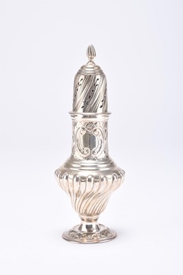 Lot 23 - A late Victorian silver sugar caster