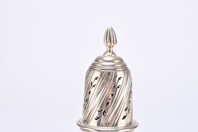 Lot 23 - A late Victorian silver sugar caster