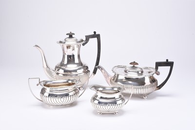 Lot 3 - A matched four piece silver tea and coffee service