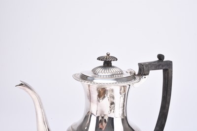 Lot 3 - A matched four piece silver tea and coffee service