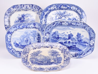 Lot 28 - A group of 19th century English earthenware platters