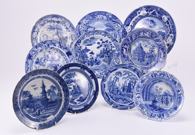 Lot 30 - A mixed collection of 19th century English earthenware plates