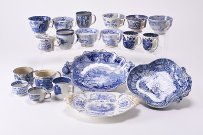 Lot 32 - C&H Late Hackwood miniature dinner service together with a quantity of other British blue and white