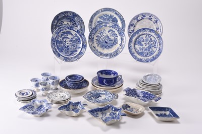 Lot 32 - C&H Late Hackwood miniature dinner service together with a quantity of other British blue and white