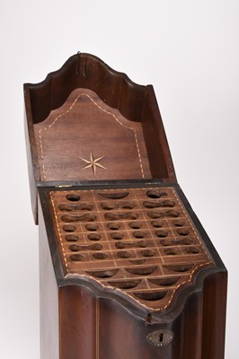 Lot 37 - A pair of George III mahogany knife boxes