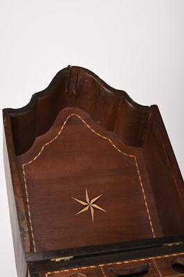 Lot 37 - A pair of George III mahogany knife boxes