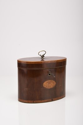 Lot 38 - A 19th century mahogany single tea caddy