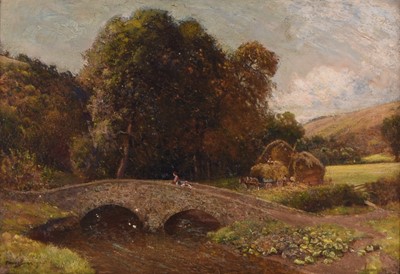 Lot 169 - Claude Strachan (1865-c.1938) Dunster Pack Bridge