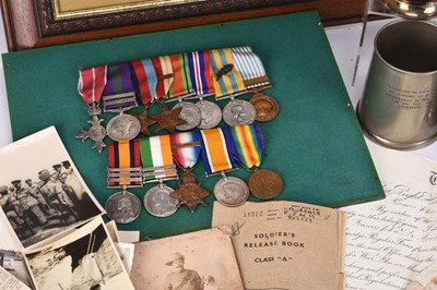 Lot 153 - A Boer War to Korean War father and son medal group - Pte. H.J Lawrence and CSM Lawrence