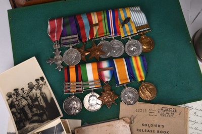 Lot 153 - A Boer War to Korean War father and son medal group - Pte. H.J Lawrence and CSM Lawrence