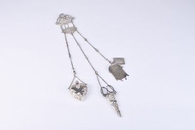 Lot 59 - An Edwardian silver chatelaine