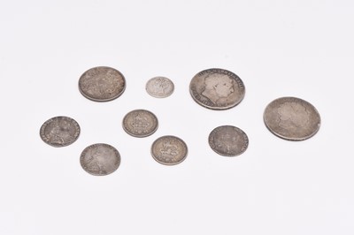 Lot 208 - Small collection of Georgian silver coinage comprising