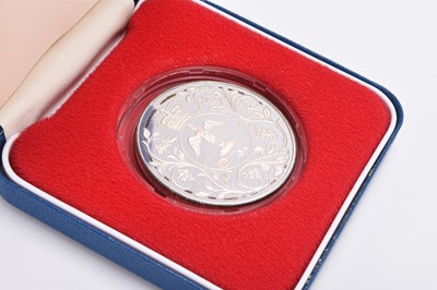 Lot 210 - Prince Edward - silver medallion x 2, Investiture as Prince of Wales
