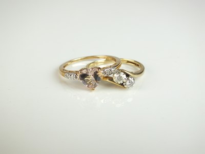 Lot 200 - Two 9ct gold stone set rings