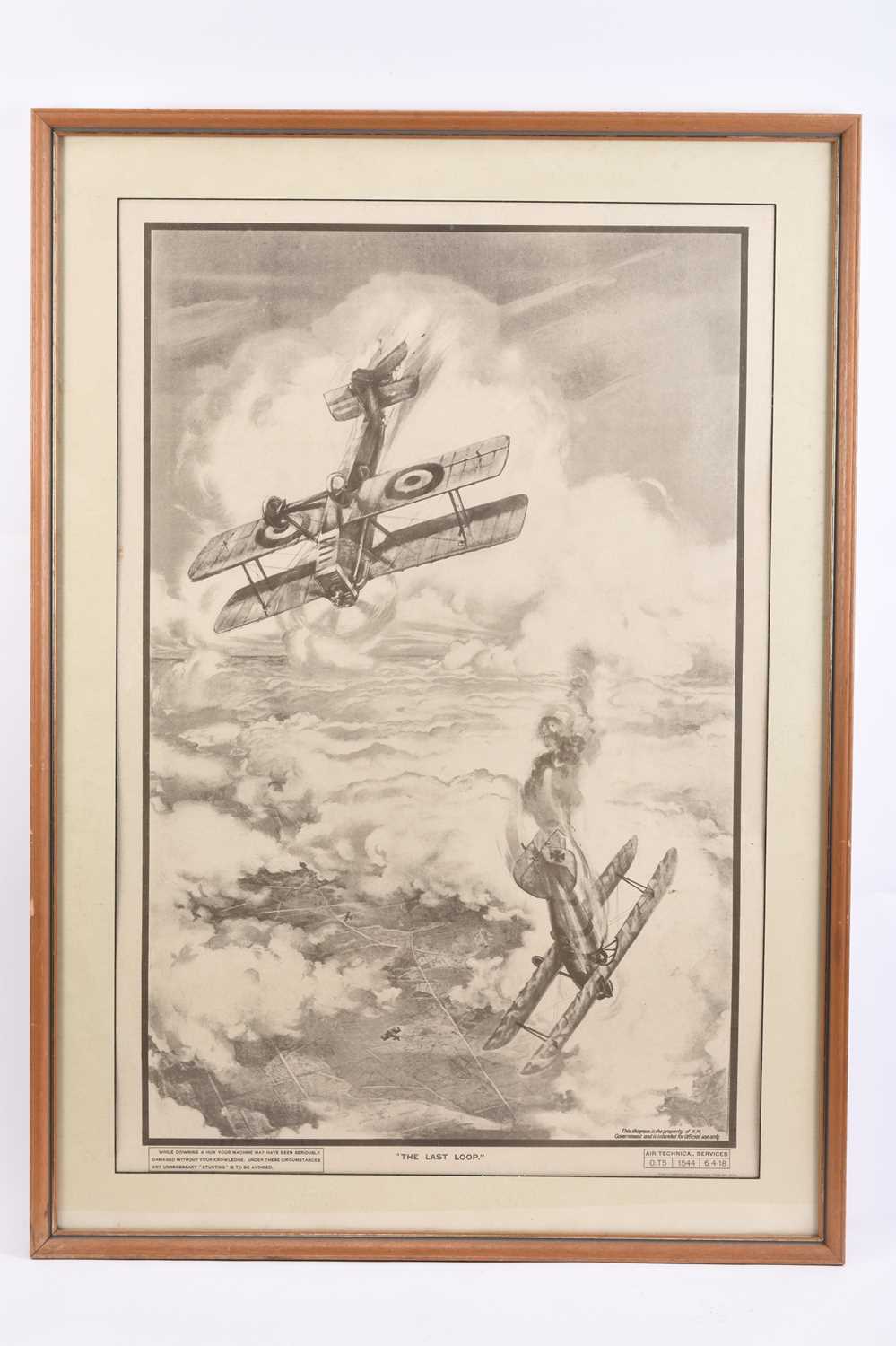Lot 183 - Two WW1 RAF instructional posters, 'Low Flying' and 'The Last Loop'