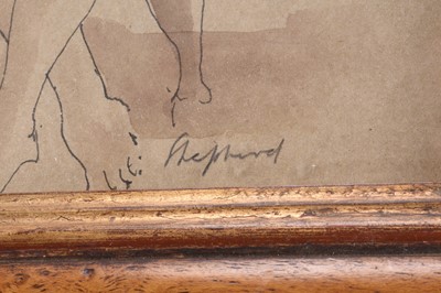 Lot 37 - Sidney D'Horne Shepherd (Scottish, 1909-1993) Nude woman seated with a cat on her lap