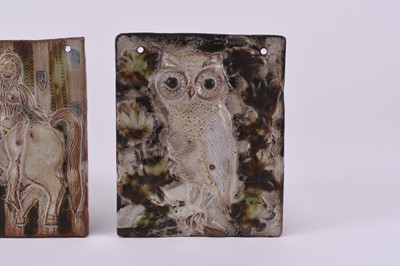 Lot 59 - Stanislas Reychan (1897-1994), four studio pottery tile plaques