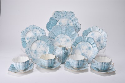 Lot 40 - A Wileman Foley 'Daisy' part tea service in the 'Jungle' pattern, late 19th century