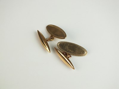 Lot 216 - A pair of 9ct gold cufflinks