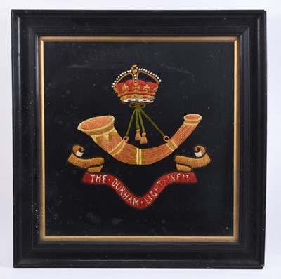 Lot 167 - Durham Light Infantry framed tapestry