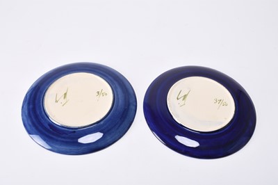 Lot 63 - A pair of limited edition Moorcroft 'Hibiscus' plates