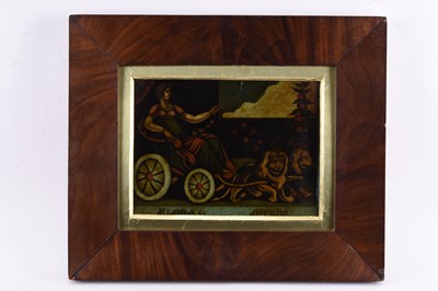 Lot 155 - Two early 19th Century Reverse Glass Pictures of Goddesses Pomona and Flora