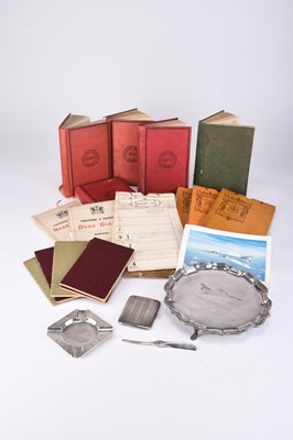 Lot 192 - Aviation Interest - Silver, silver-plate and diaries owned by Major Robert Hobart Mayo, OBE