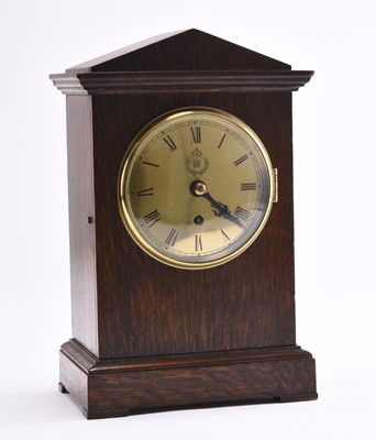 Lot 193 - Royal Air Force Officer's Mess mantle clock by F.W Elliot, dated 1938