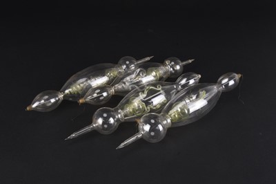 Lot 58 - A set of five Geissler glass discharge tubes