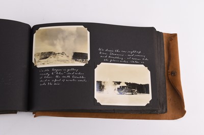 Lot 123 - AMERICAN FRONTIER ITEMS including a yellow metal nugget tie pin, book and photo album (4)