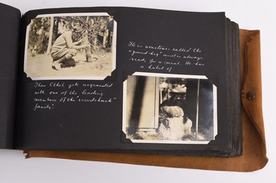 Lot 123 - AMERICAN FRONTIER ITEMS including a yellow metal nugget tie pin, book and photo album (4)