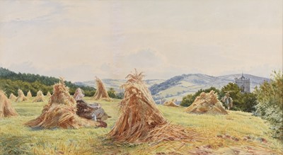 Lot 78 - John Sinclair (c.1872-c.1922) Workers in the Hayfields