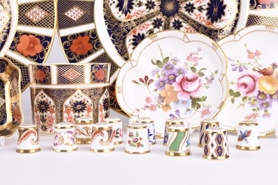 Lot 79 - A group of assorted Royal Crown Derby including thimbles and 1128 imari