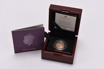 Lot 218 - Charles III proof half sovereign dated 2023
